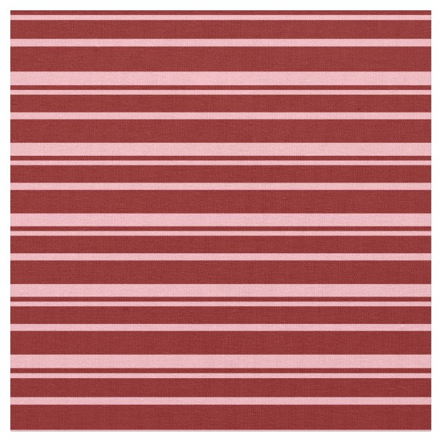 Maron och Ljusa rosa Mönster Tyg (Närbild)