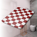 Maron och White Checkated Vintage Badrumsmatta<br><div class="desc">Maron och White Checkated Vintage</div>