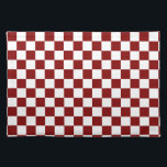 Maron och White Checkated Vintage Bordstablett<br><div class="desc">Maron och White Checkated Vintage</div>
