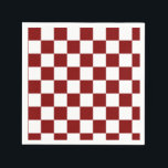 Maron och White Checkated Vintage Pappersservett<br><div class="desc">Maron och White Checkated Vintage</div>
