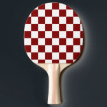 Maron och White Checkated Vintage Pingisracket<br><div class="desc">Maron och White Checkated Vintage</div>