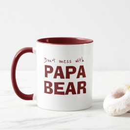 Maron Pappa Bear Pappa minimalistisk typografi Mug Mugg