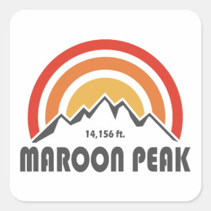 Maron Peak Fyrkantigt Klistermärke