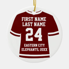 Maron Photo Football Sockey Sports Jersey Julgransprydnad Keramik