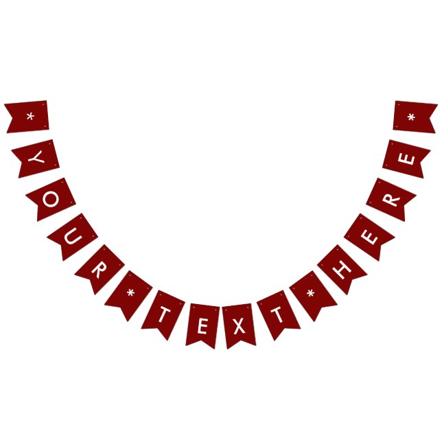 Maron Solid Färg anpassar den Vimplar (Alla)