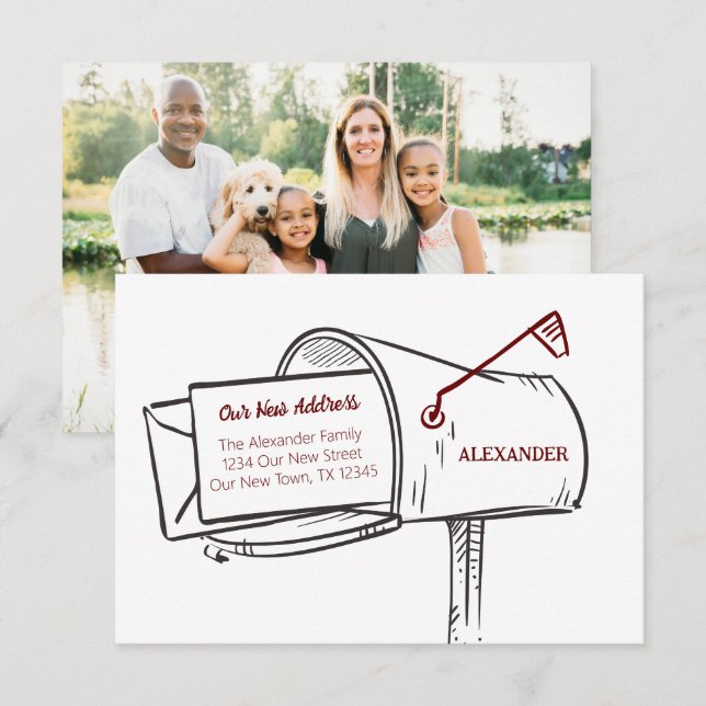 Maron vår Nya adress Flytta i postlådan (Fram/baksida)