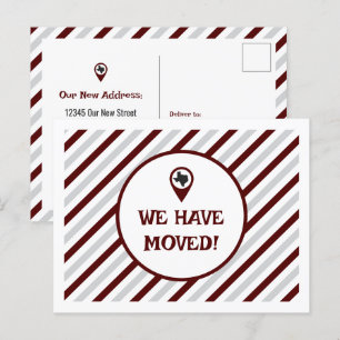 Maron vi har Flyttat Flytta i strimling Vykort