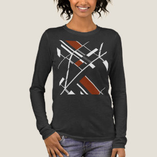 Maron White Geometric Shapes Crisscross MCM utseen T Shirt