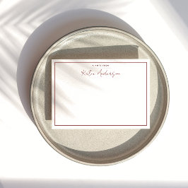 Maronanteckningskort för modern minimal typografi anteckningskort