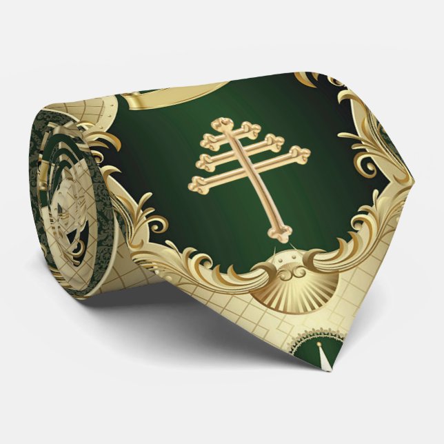 Maronite Church Kor och Libanon Cedar Neck Tie Slips (Rullad)