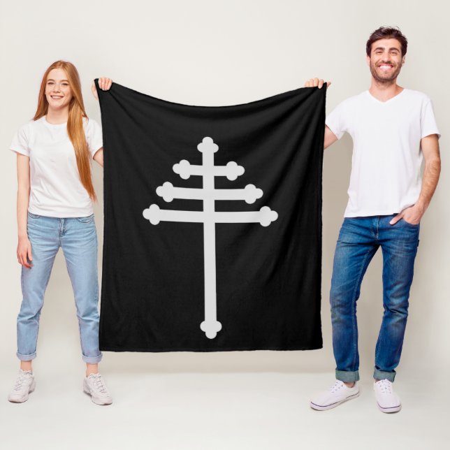 Maronitisk katolsk ortodox syriansk kyrkors korsko fleecefilt (På plats)