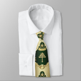 Maronitkyrka Kors och Libanon Cedar halsduk Slips