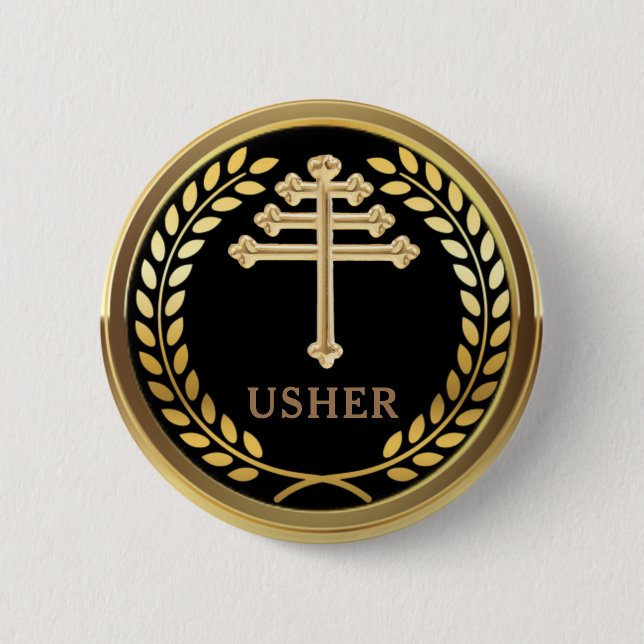 Maronitkyrka Usher Pin Button Knapp (Framsida)