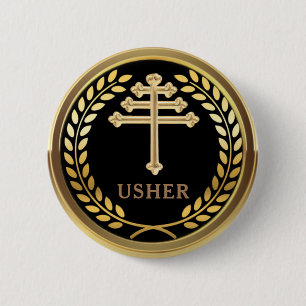 Maronitkyrka Usher Pin Button Knapp