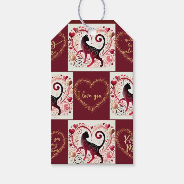 Maronkatt - Papper insvällning Presentetikett (Framsidan)