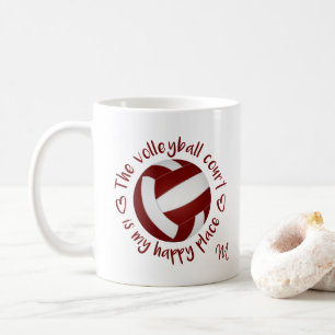Maronns vita volleyball-domstol är min lycklig stä kaffemugg