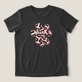 maronsvart lag färg volleybollar idrottsman namn t shirt
