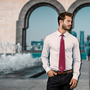 Maronvit - lägg till monogram slips