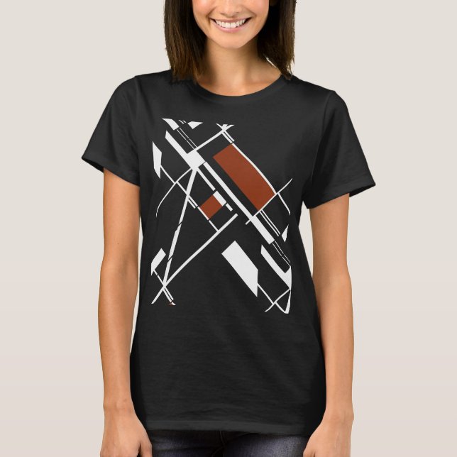 Maronvita Geometriska former som har planterats me T Shirt (Framsida)