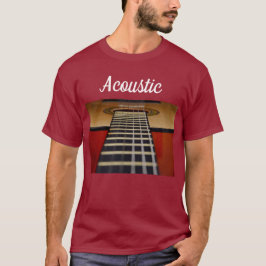 Maroon Acoustic Guitar T Shirt