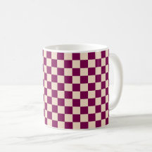 Maroon and beige checkerboard pattern
