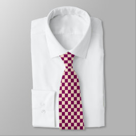Maroon and beige checkerboard pattern slips