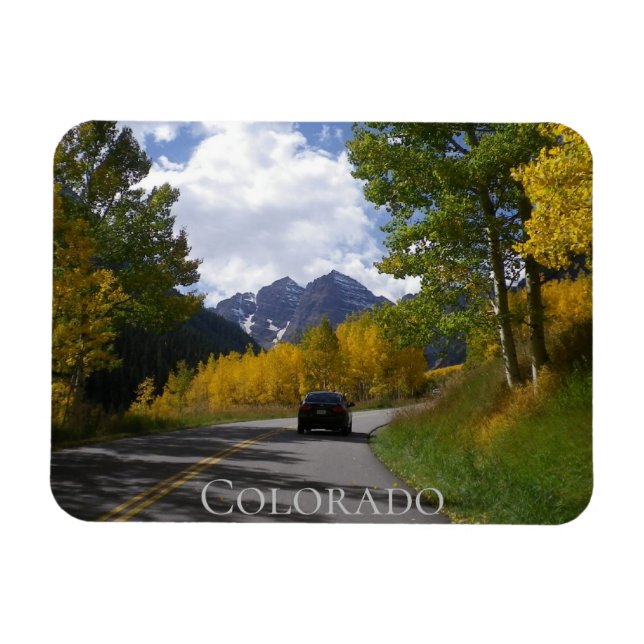 Maroon Bells Aspen Colorado Kylskåpsmagnet Magnet (Horisontell)