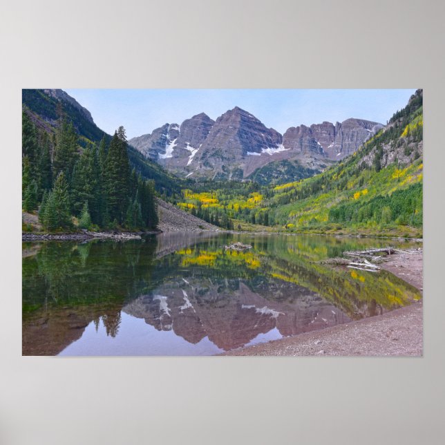 Maroon Bells på hösten, Colorado Poster (Framsidan)