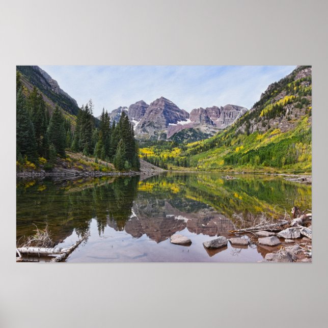 Maroon Bells på hösten, Colorado Poster (Framsidan)