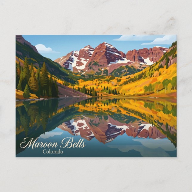 Maroon Bells USA Vykort (Framsida)