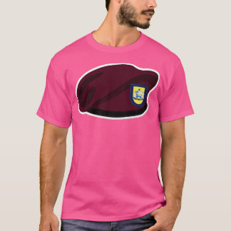 Maroon Beret Flash DUI 173:e supportbataljon wo T Shirt