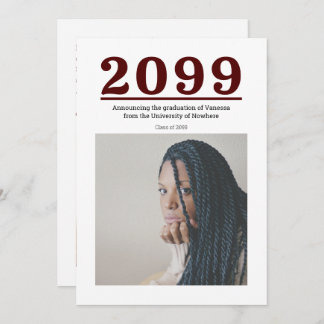 Maroon Big Numbers Two-Photo Studenten