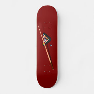 Maroon Billiard Bord Mini Skateboard Bräda 18,5 Cm