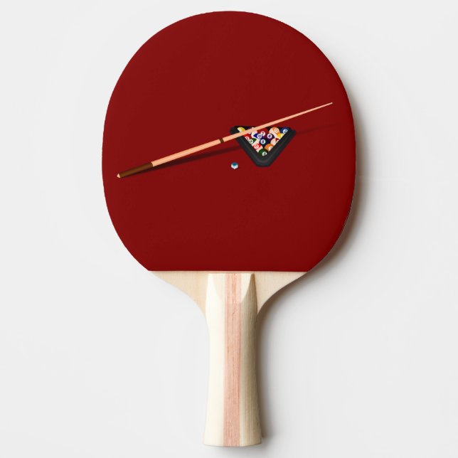 Maroon Billiard Bord Pingisracket (Framsidan)