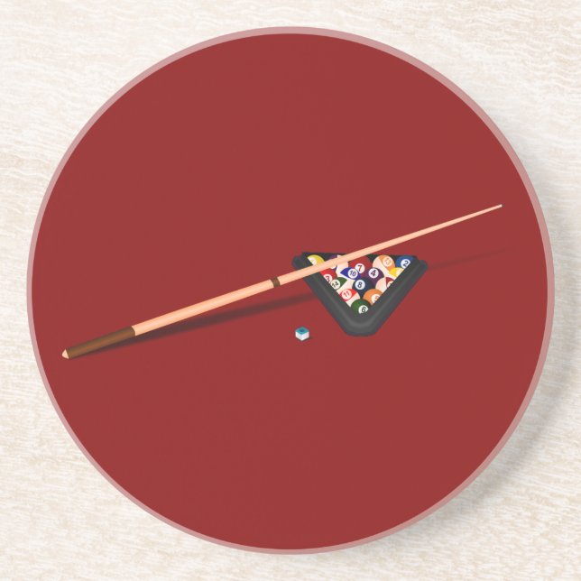 Maroon Billiard Bord Underlägg (Framsidan)