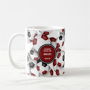 Maroon Black Soccer Team färg-gåva till tränare Kaffemugg