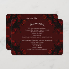Maroon Blommigt Elegant bröllop Tilläggskort