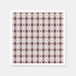 Maroon Blommönster Pappersservett
