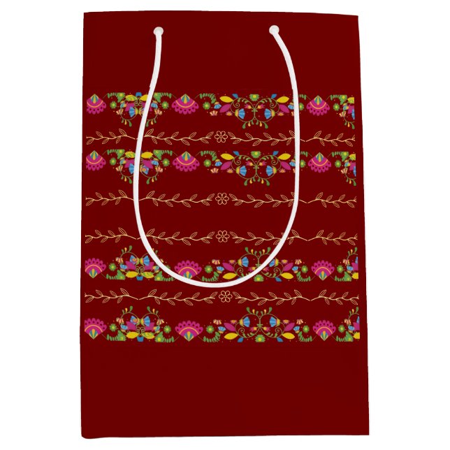 Maroon blomsterdesign (Framsidan)