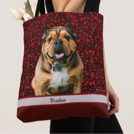 Maroon Burgundy Brown Hund Photo Tygkasse