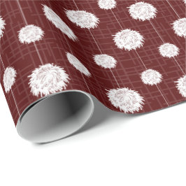 Maroon CheerLedare Pom Pom Mönster Presentpapper