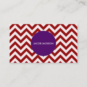 Maroon Chevron Visitkort