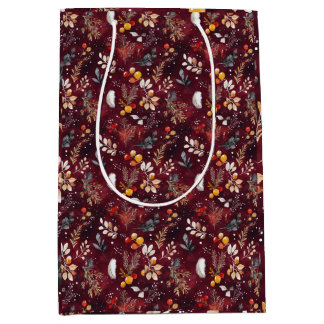 MAROON CHRISTMAS FESTIVE DEKORATION FEATHER BLOMMI