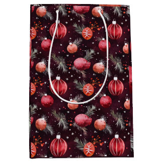 MAROON CHRISTMAS FESTIVE ORNATIONS DEKORATION
