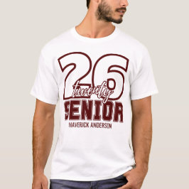 Maroon Class of 2026 Graduation T Shirt