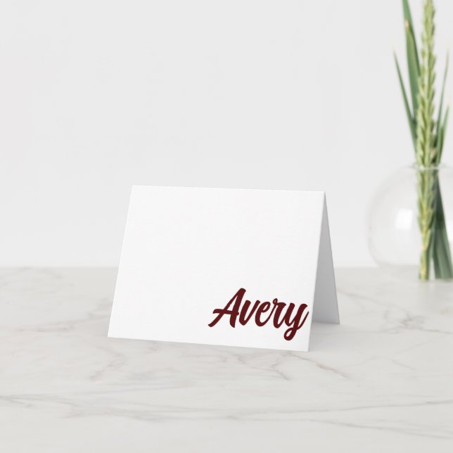 MAROON College Station, TX Personlig Note Card Tack Kort (Framsida)