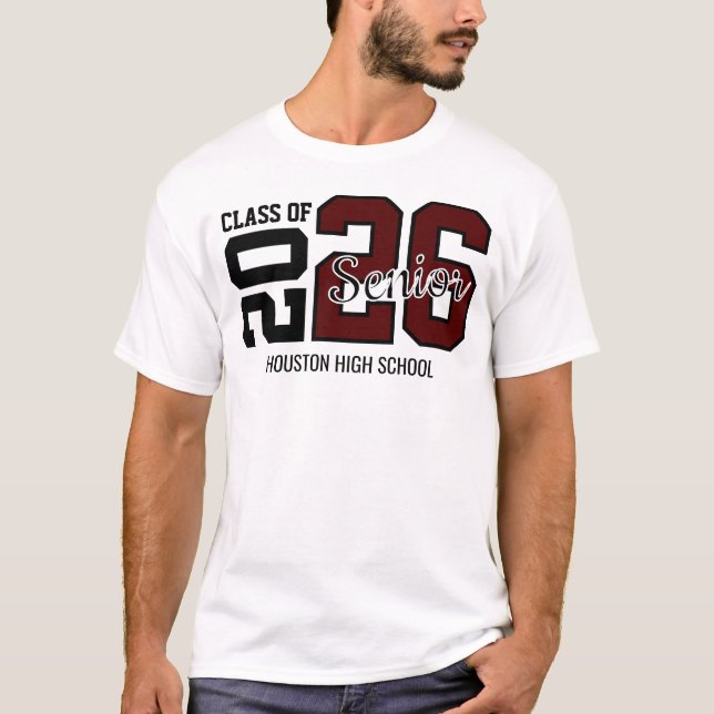 Maroon Congrats Graduation T Shirt (Framsida)