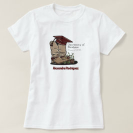 Maroon Cowboy Boot Studentmössa & Flowers T Shirt