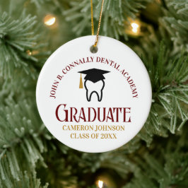 Maroon Dental School Anpassningsbar Studenten jul Julgransprydnad Keramik