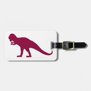 Maroon Dinosaur Bagagebricka